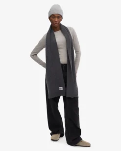 Merino Wool Beanie & Scarf - Lava Grey