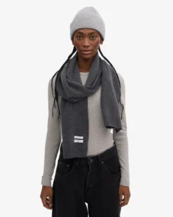 Merino Wool Beanie & Scarf - Lava Grey