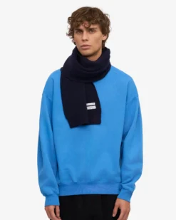 Merino Wool Beanie & Scarf - Navy Blue