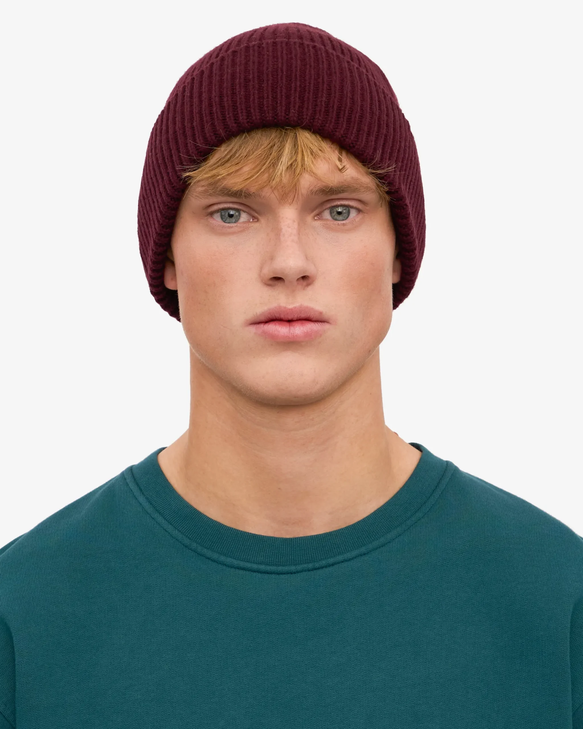 Merino Wool Beanie & Scarf - Oxblood Red