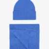 Merino Wool Beanie & Scarf - Pacific Blue
