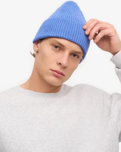 Merino Wool Beanie & Scarf - Pacific Blue