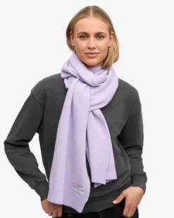 Merino Wool Beanie & Scarf - Soft Lavender