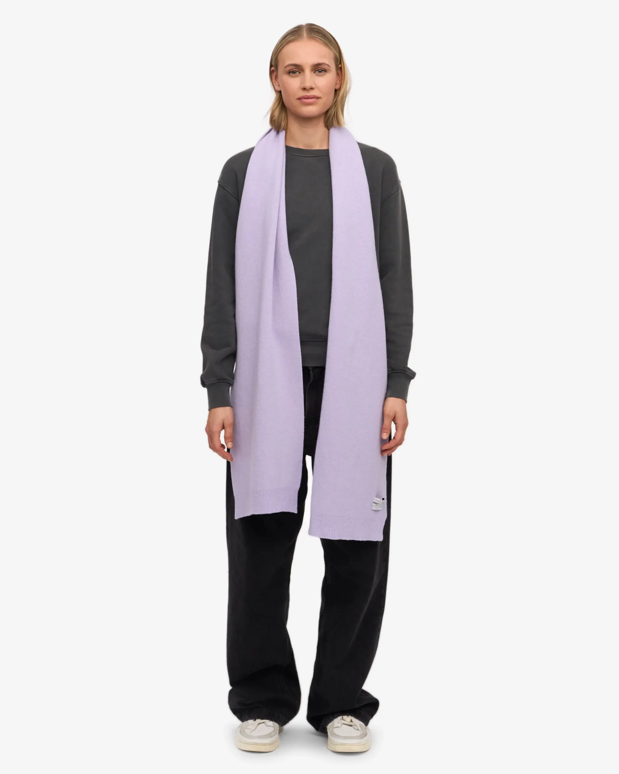 Merino Wool Beanie & Scarf - Soft Lavender