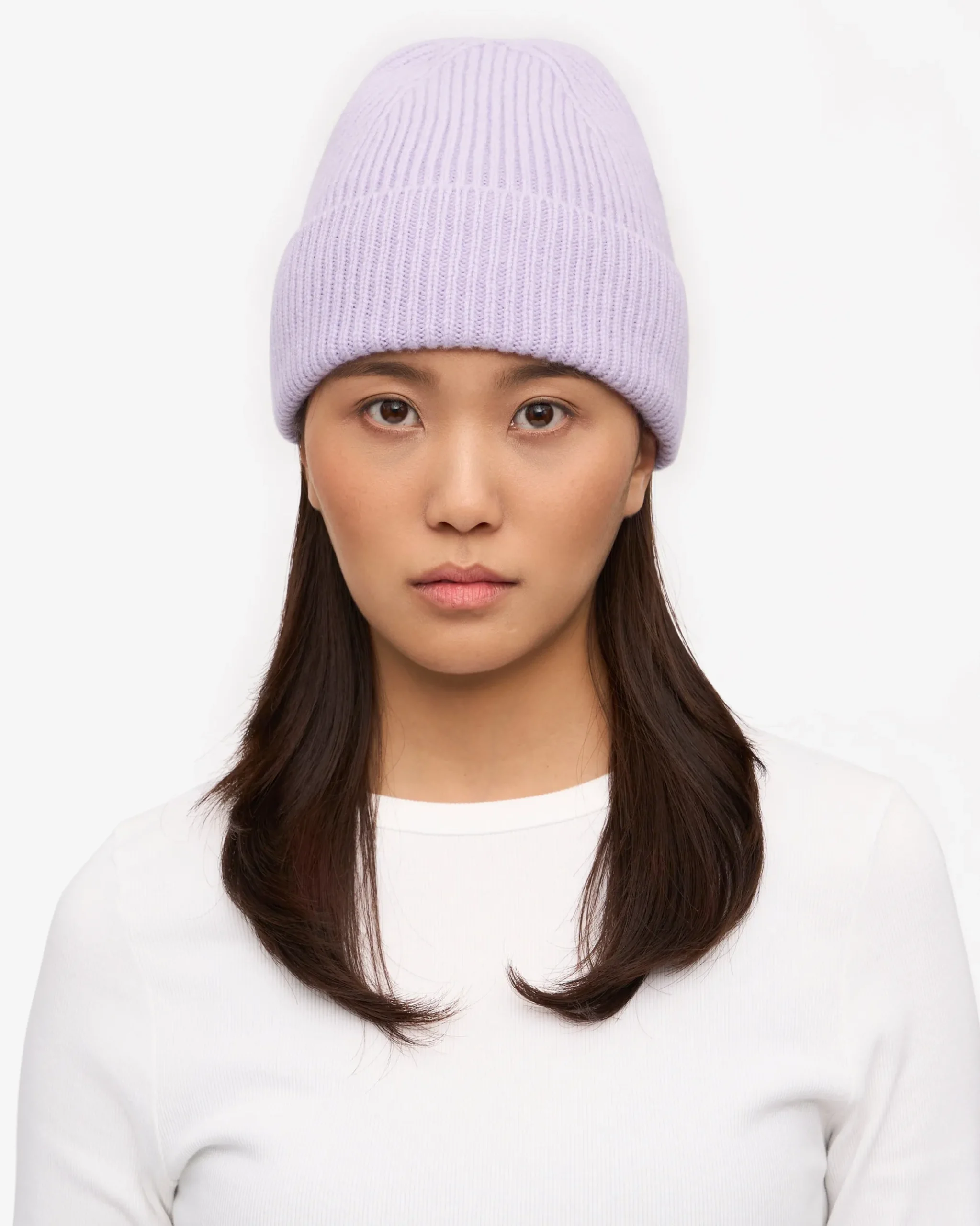 Merino Wool Beanie & Scarf - Soft Lavender