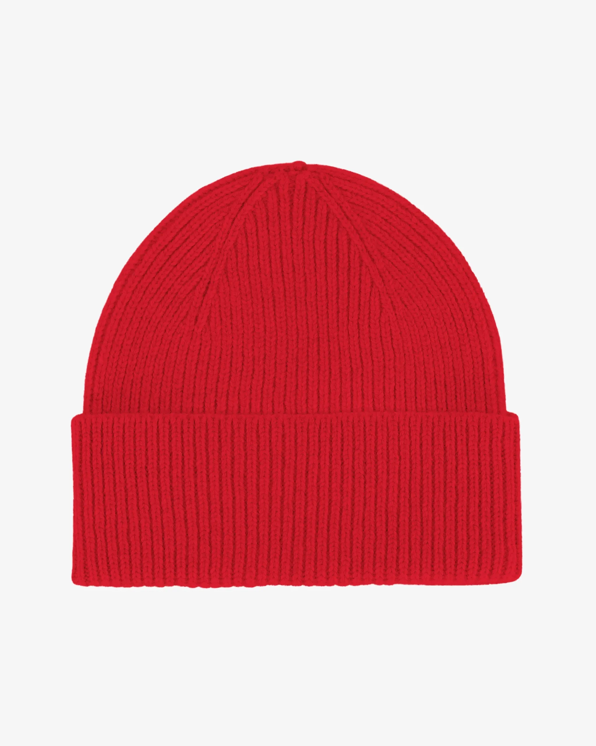 Merino Wool Beanie - Scarlet Red