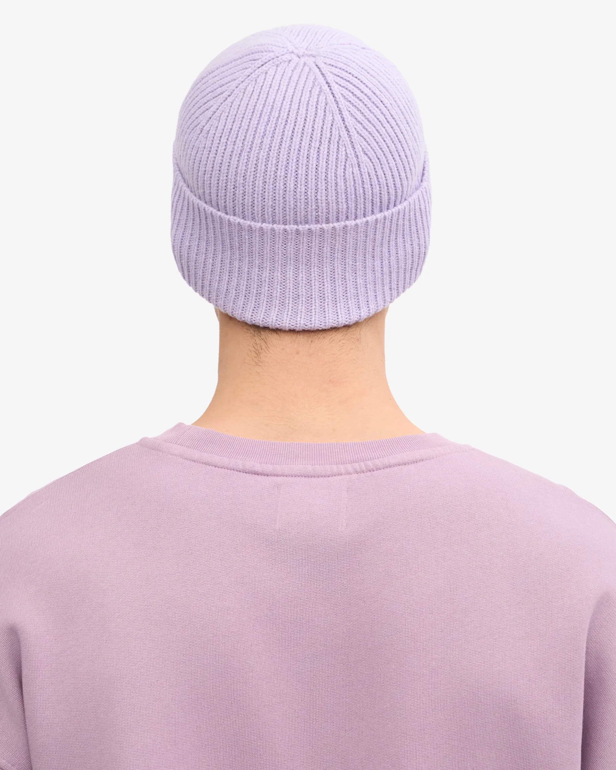 Merino Wool Beanie - Soft Lavender