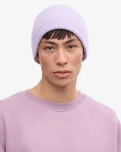 Merino Wool Beanie - Soft Lavender