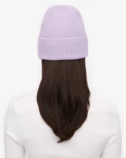 Merino Wool Beanie - Soft Lavender