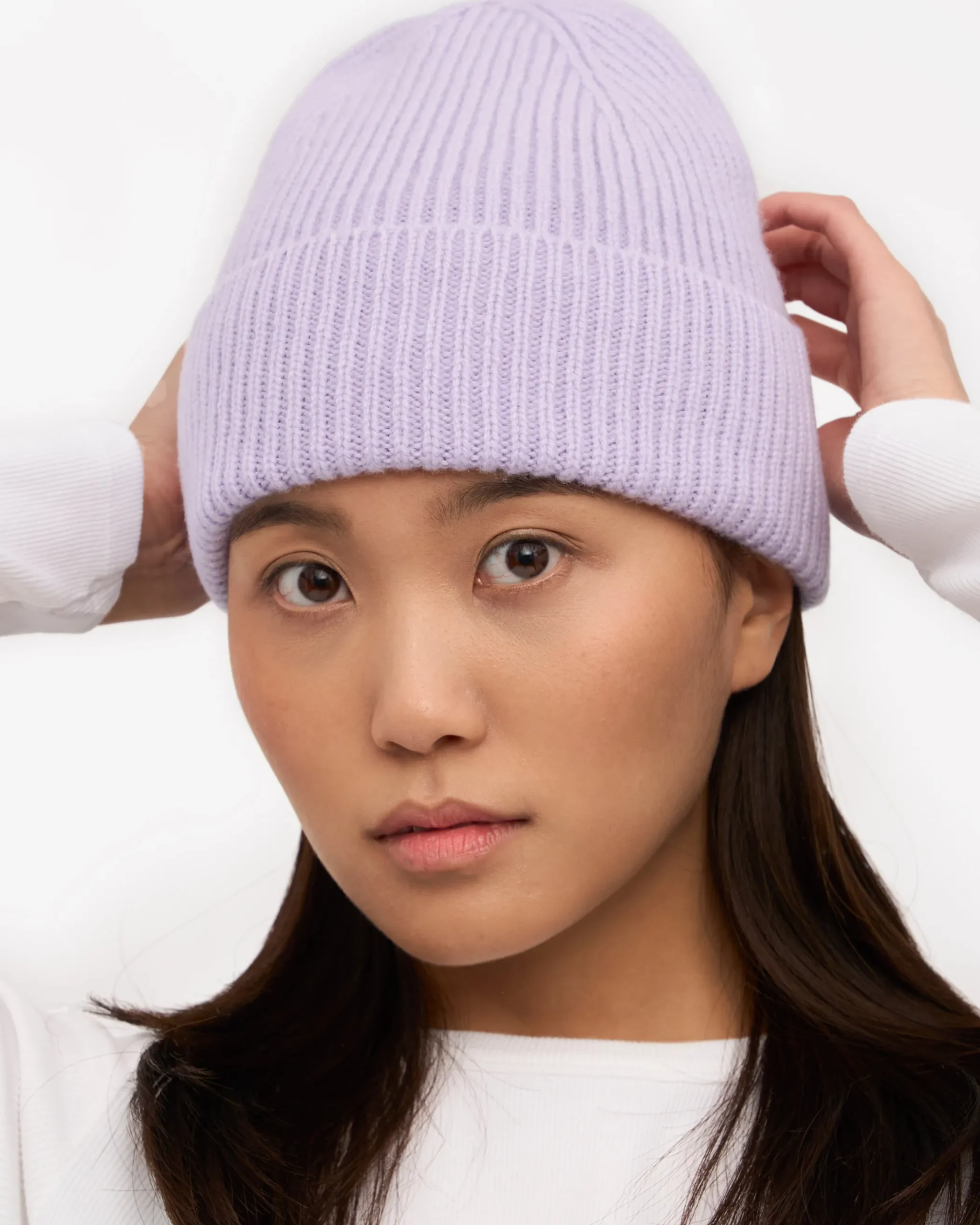 Merino Wool Beanie - Soft Lavender