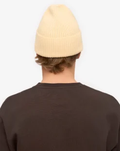 Merino Wool Beanie - Soft Yellow