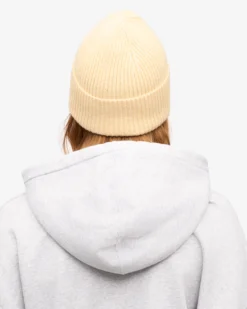Merino Wool Beanie - Soft Yellow