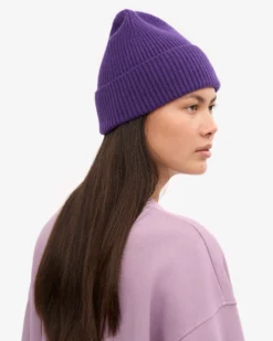 Merino Wool Beanie - Ultra Violet