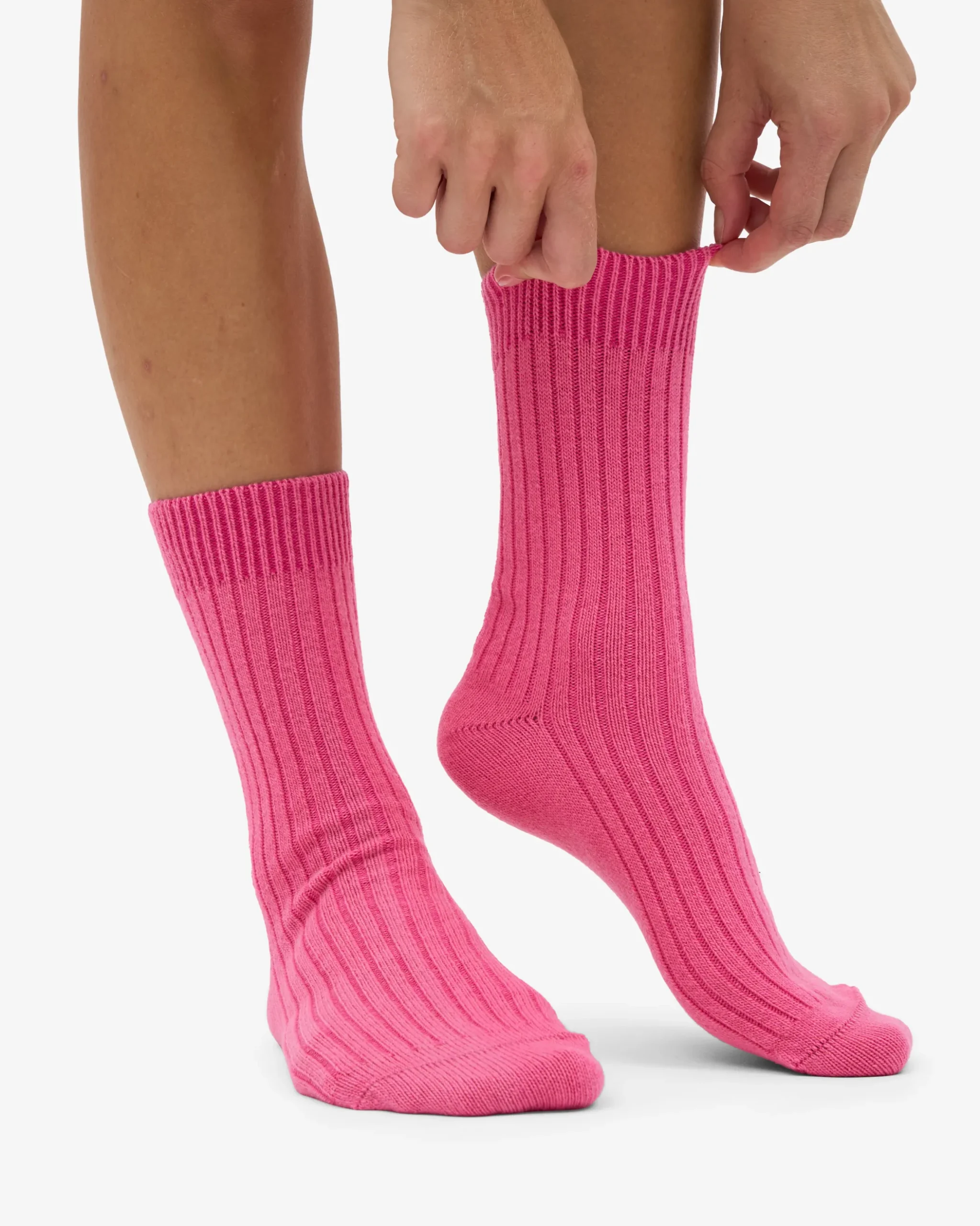 Merino Wool Blend Sock - Bubblegum Pink