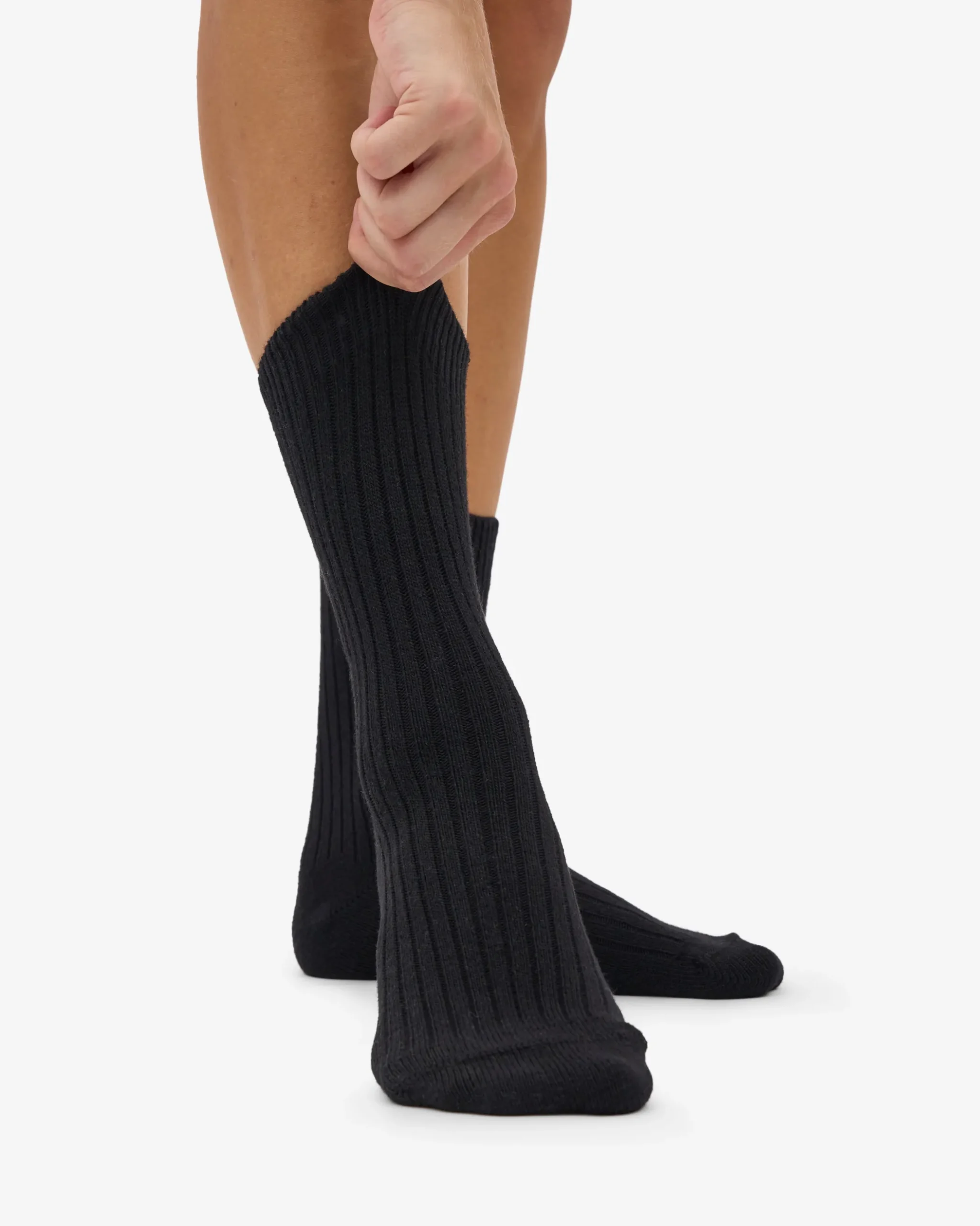 Merino Wool Blend Sock - Deep Black