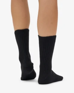 Merino Wool Blend Sock - Deep Black