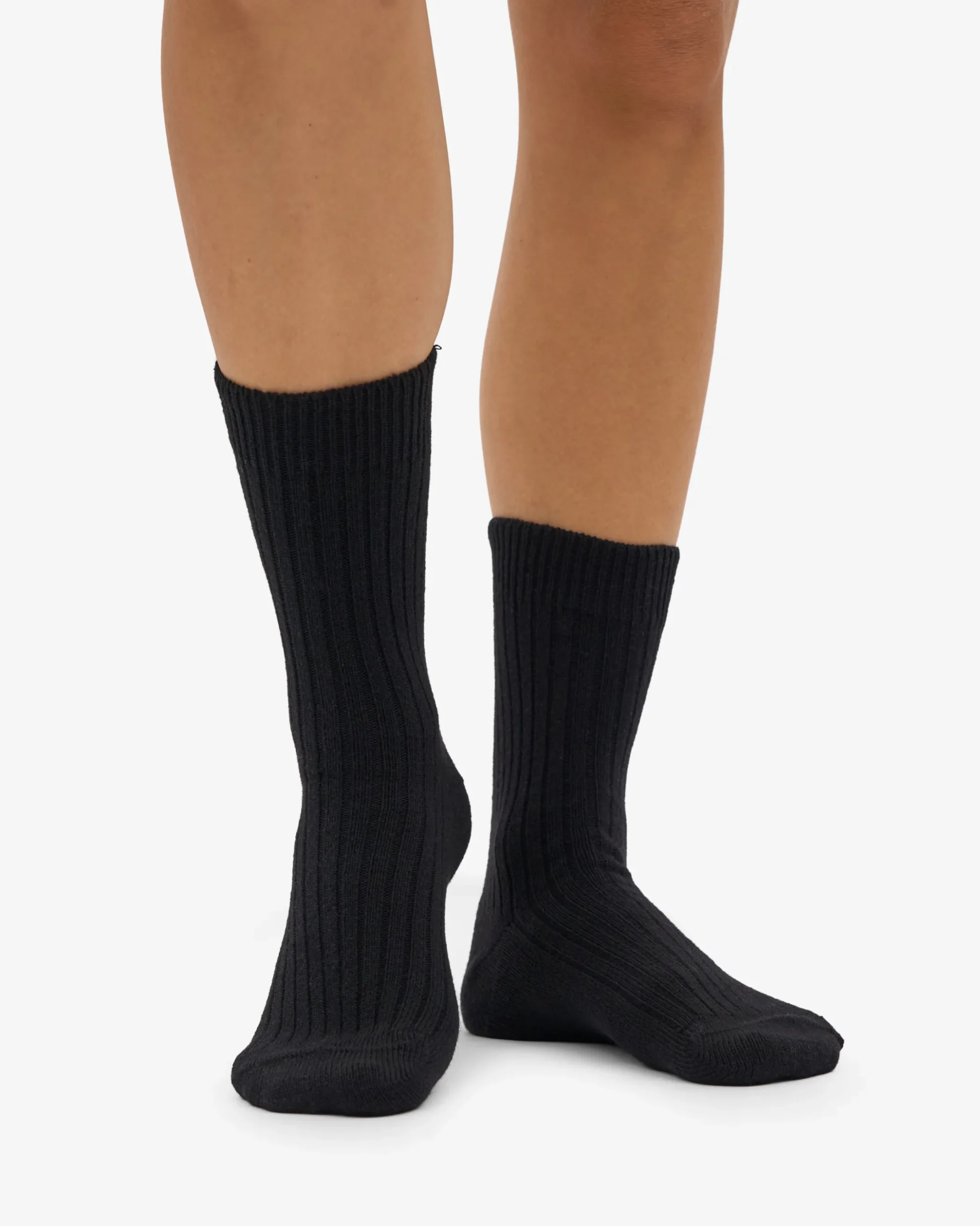 Merino Wool Blend Sock - Deep Black