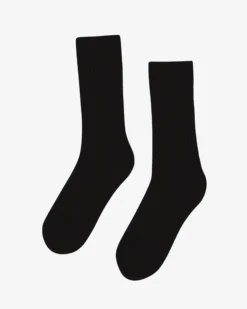 Merino Wool Blend Sock - Deep Black