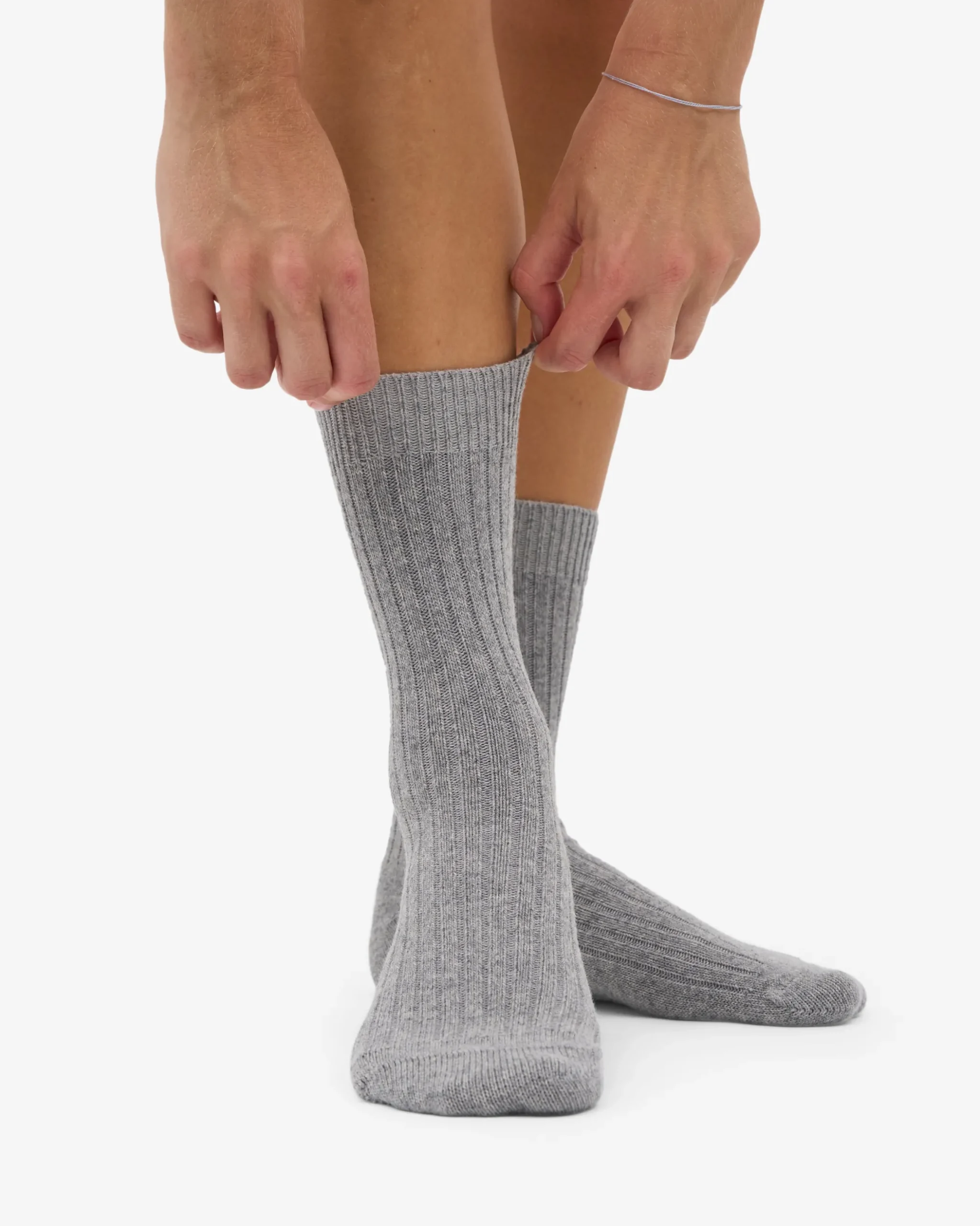 Merino Wool Blend Sock - Heather Grey
