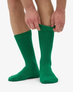 Merino Wool Blend Sock - Kelly Green