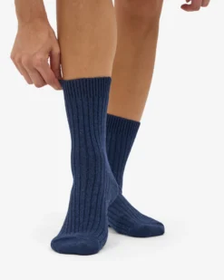 Merino Wool Blend Sock - Marine Blue