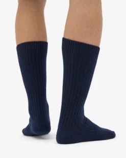 Merino Wool Blend Sock - Navy Blue