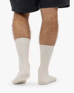 Merino Wool Blend Sock - Optical White