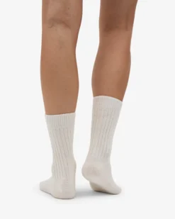 Merino Wool Blend Sock - Optical White