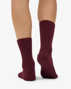 Merino Wool Blend Sock - Oxblood Red