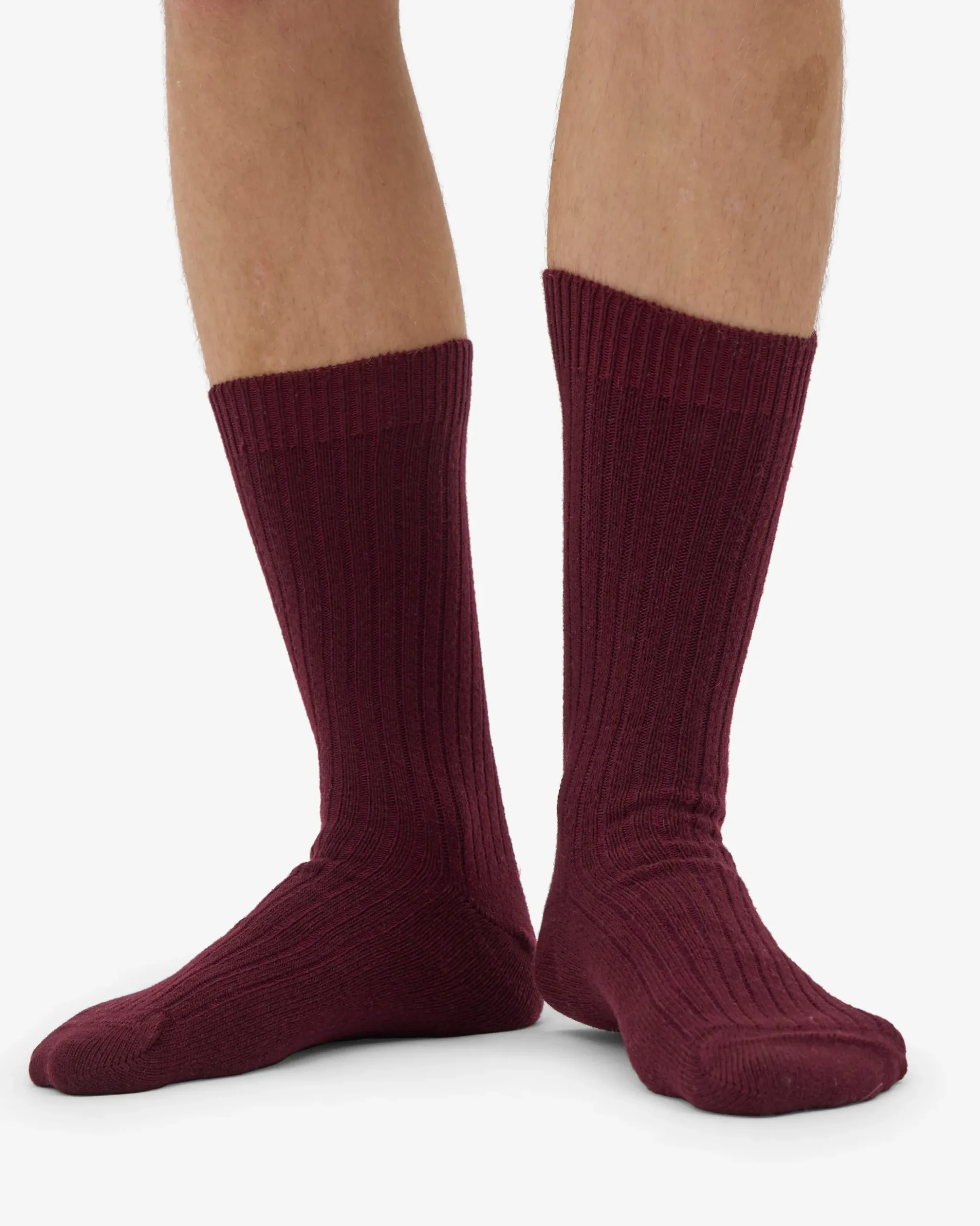 Merino Wool Blend Sock - Oxblood Red