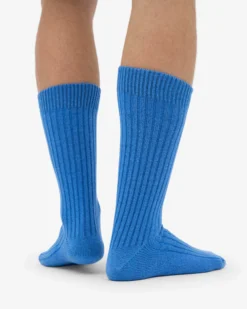 Merino Wool Blend Sock - Pacific Blue