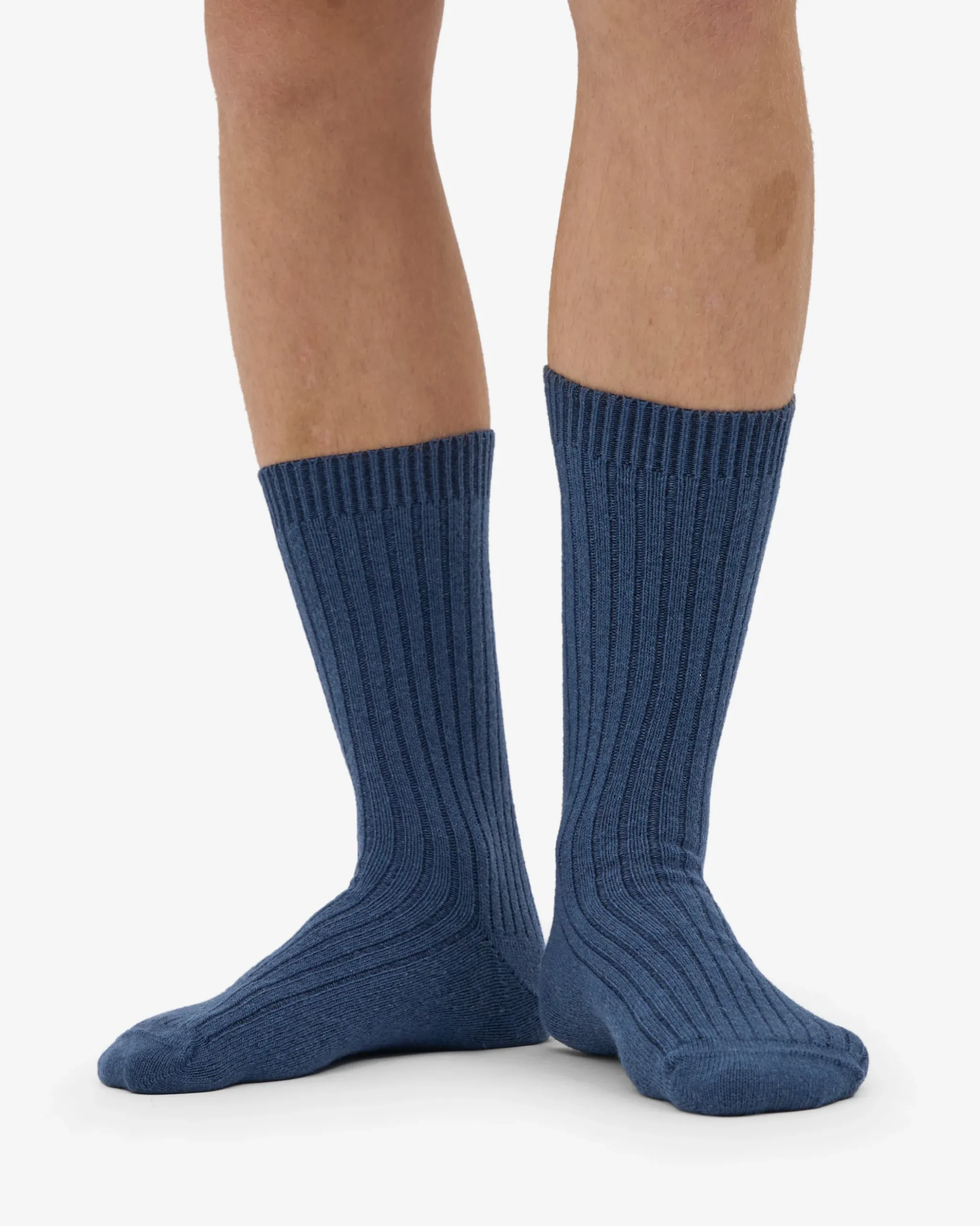 Merino Wool Blend Sock - Petrol Blue