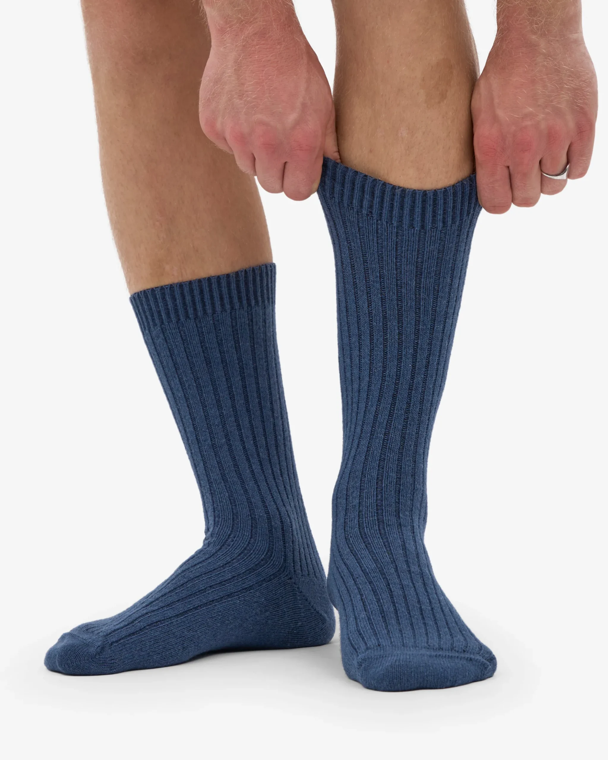 Merino Wool Blend Sock - Petrol Blue