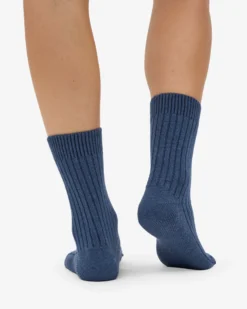 Merino Wool Blend Sock - Petrol Blue
