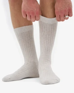 Merino Wool Blend Sock - Snow Melange