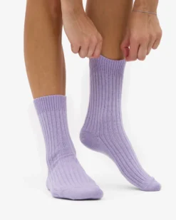 Merino Wool Blend Sock - Soft Lavender