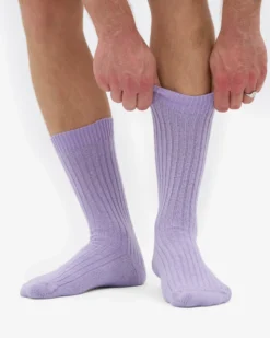 Merino Wool Blend Sock - Soft Lavender