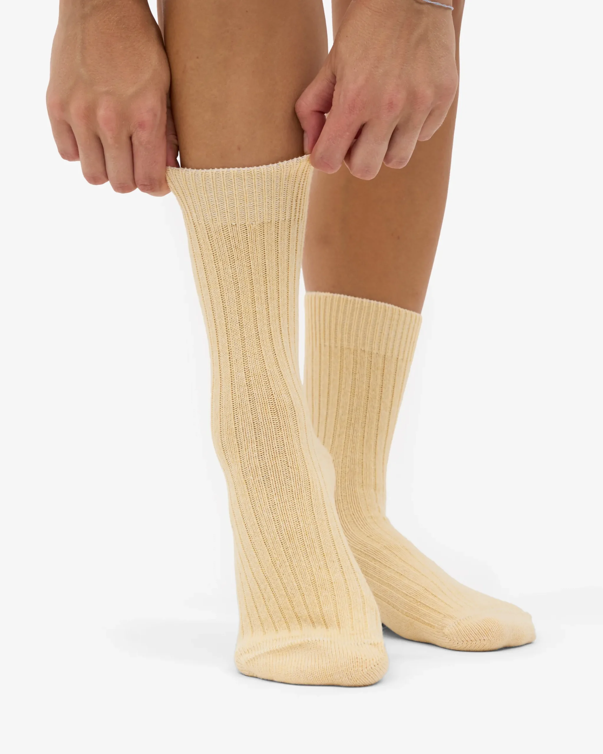 Merino Wool Blend Sock - Soft Yellow