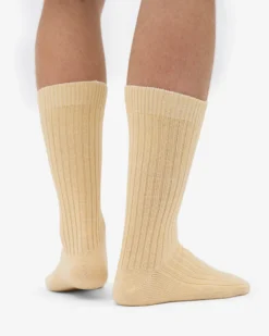 Merino Wool Blend Sock - Soft Yellow