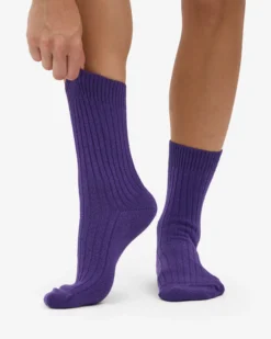 Merino Wool Blend Sock - Ultra Violet
