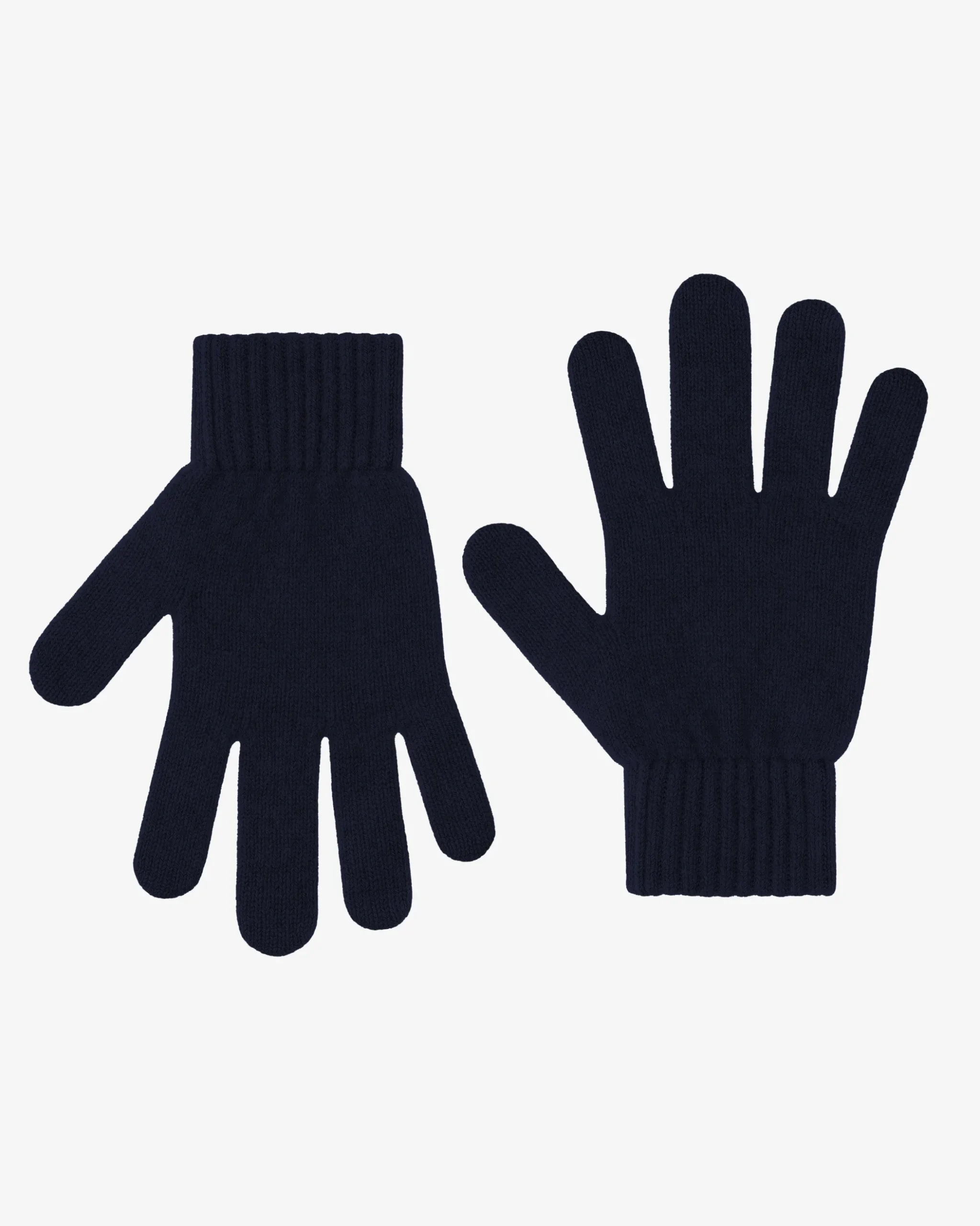 Merino Wool Gloves - Navy Blue