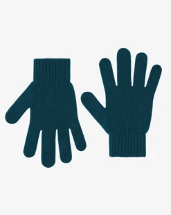 Merino Wool Gloves - Ocean Green
