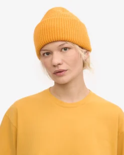 Merino Wool Hat - Burned Yellow