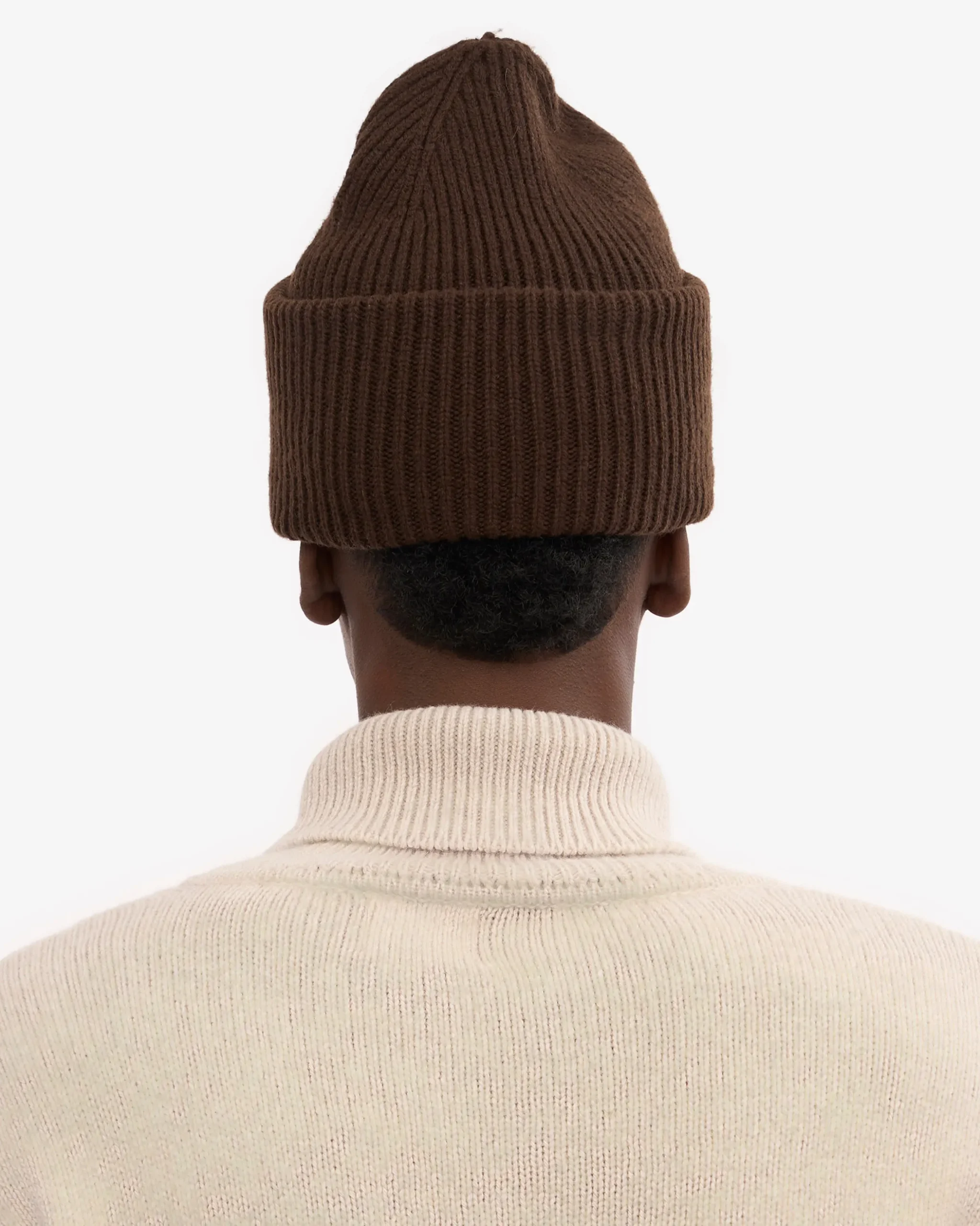 Merino Wool Hat - Coffee Brown