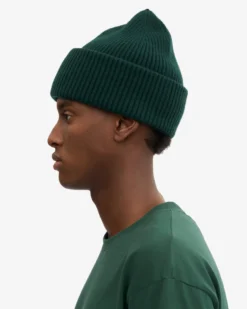 Merino Wool Hat - Emerald Green