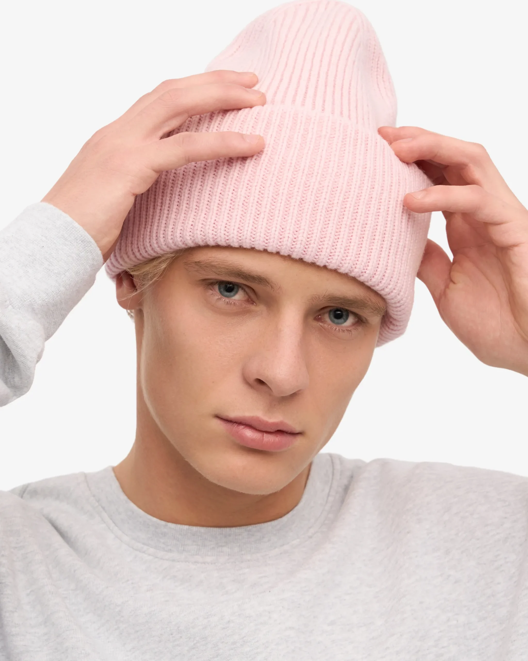 Merino Wool Hat - Faded Pink
