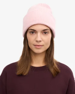 Merino Wool Hat - Faded Pink