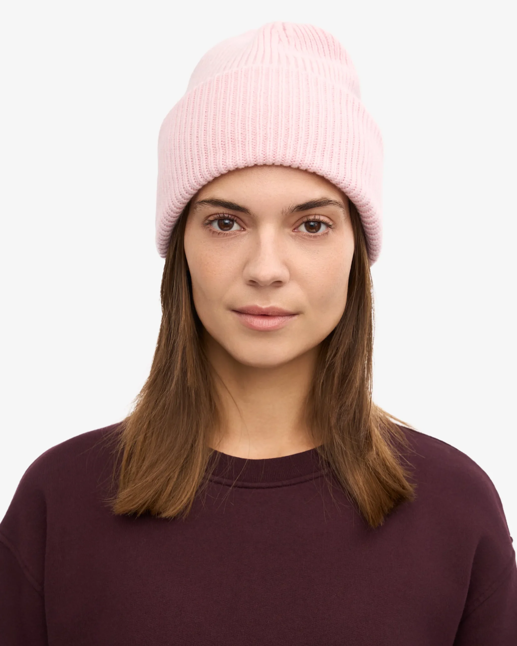 Merino Wool Hat - Faded Pink