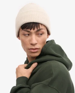 Merino Wool Hat - Ivory White