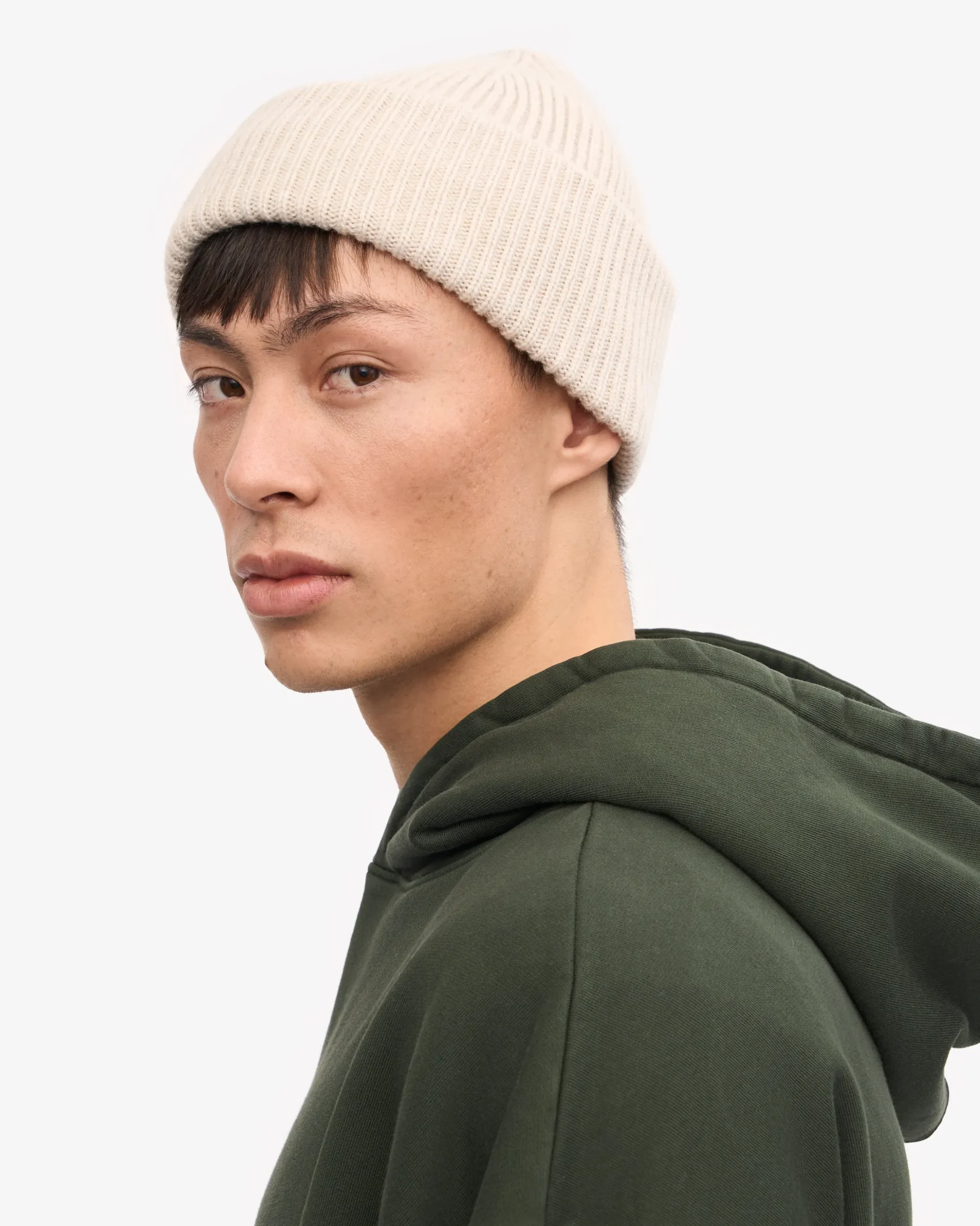 Merino Wool Hat - Ivory White